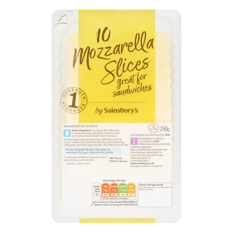 Mozzarella Slices 250g