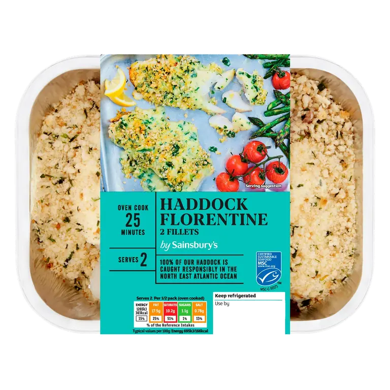 MSC Ready to Cook Haddock Florentine 380g