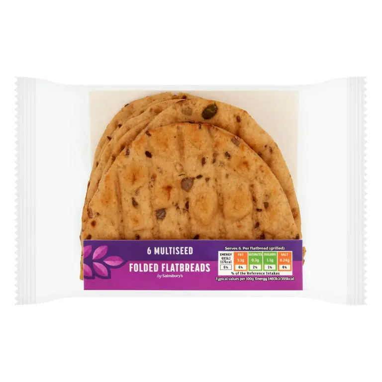 Multiseeded Folded Flatbreads x6