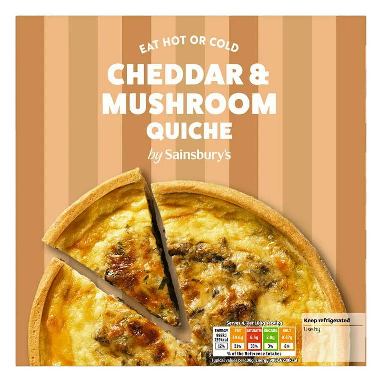 Mushroom & Farmhouse Cheddar Quiche 400g