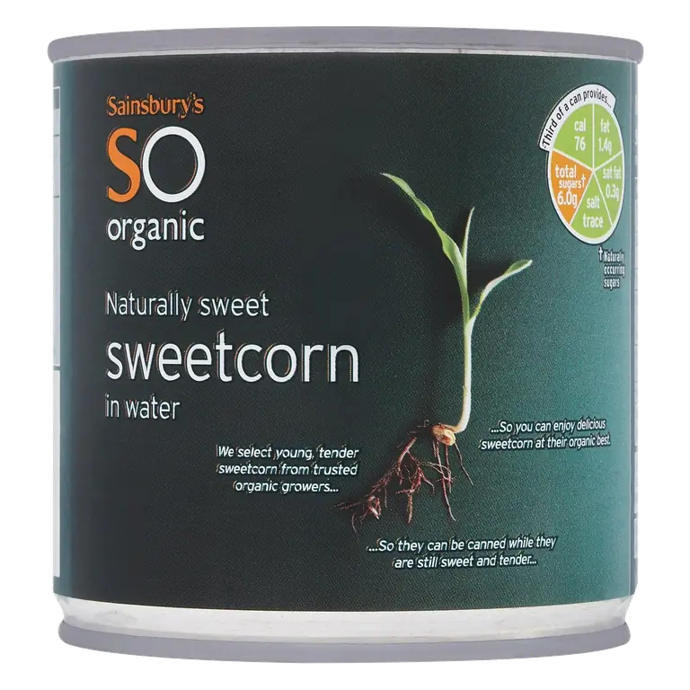 Naturally Sweet Sweetcorn, SO Organic 150g (140g*)