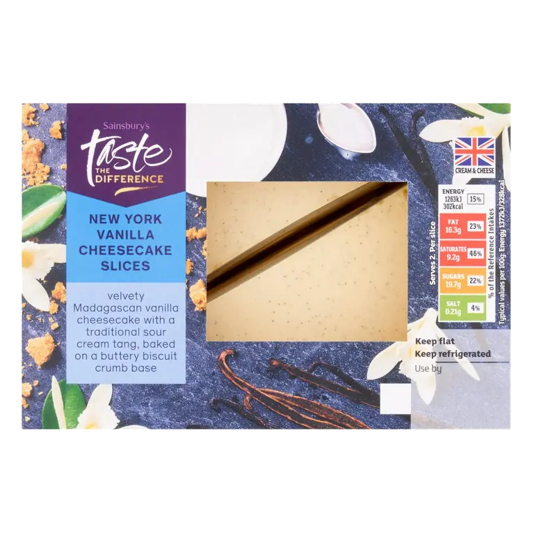 New York Vanilla Cheesecake Slices, Taste the Difference 2x92g