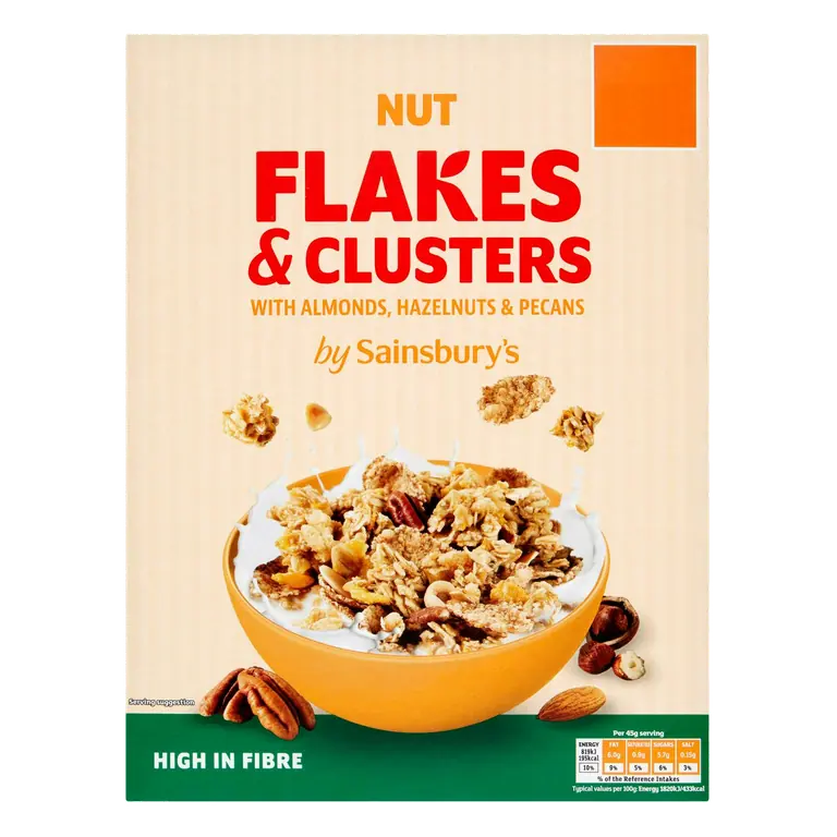 Nut Flakes & Clusters with Almonds, Hazelnuts & Pecans 500g