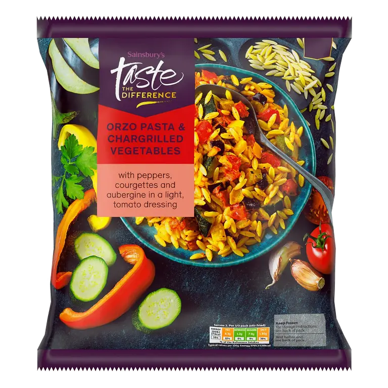 Orzo Pasta & Chargrilled Vegetables, Taste the Difference 600g