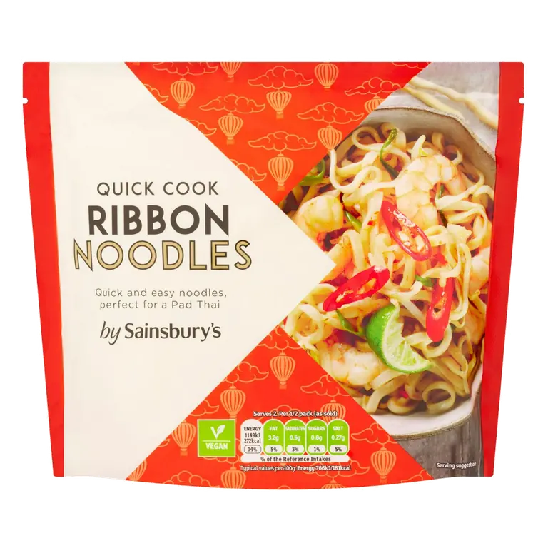 Pad Thai Ribbon Noodles Quick To Cook 300g