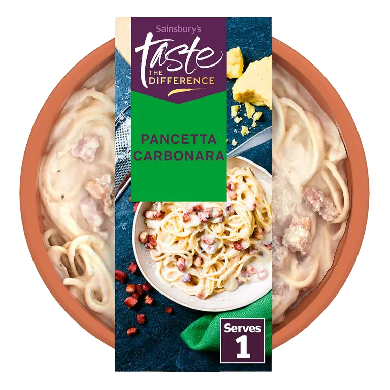 Pancetta & Three Cheese Carbonara Ready Meal For 1, Taste the Difference 375g