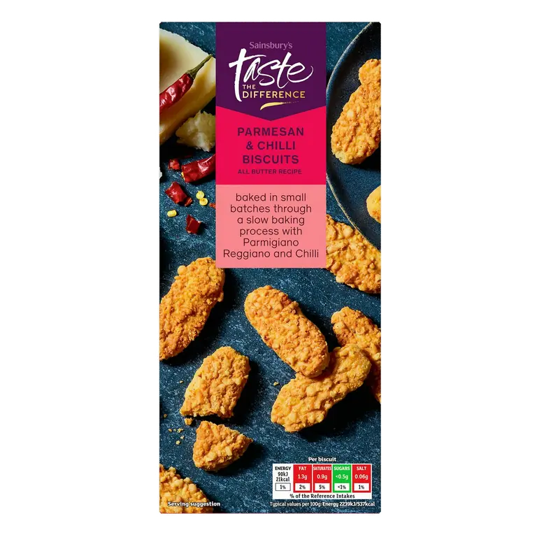 Parmesan & Chilli Biscuits, Taste the Difference 100g
