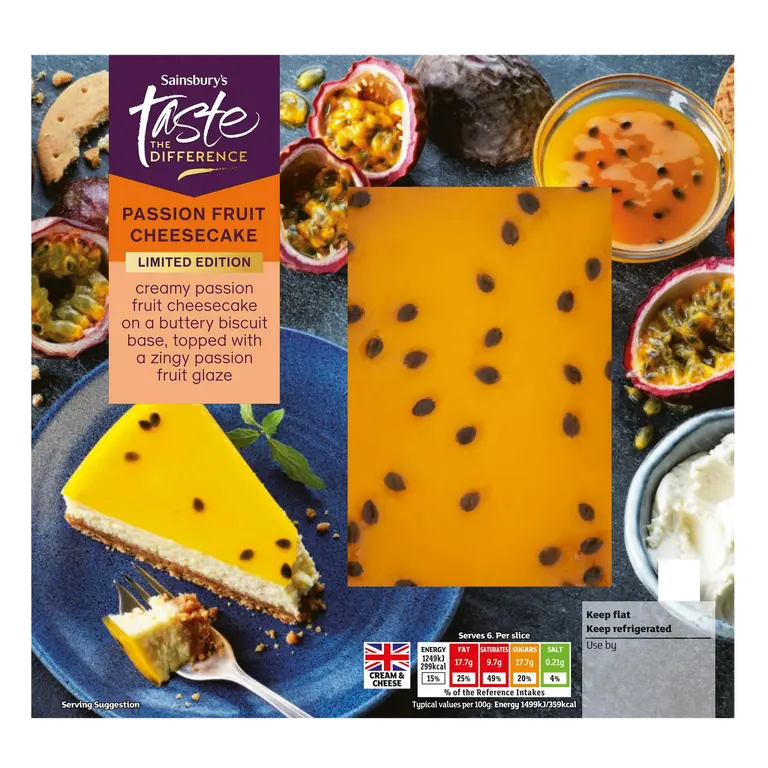 Passion Fruit Cheesecake, Summer Edition, Taste the Difference 500g