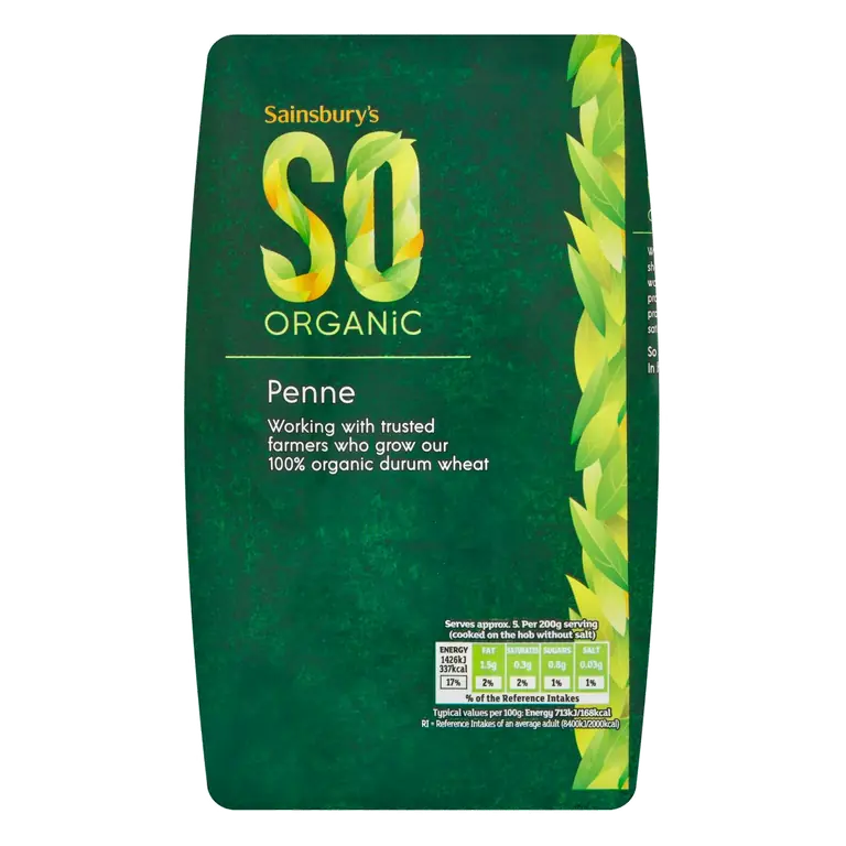 Penne Pasta, SO Organic 500g