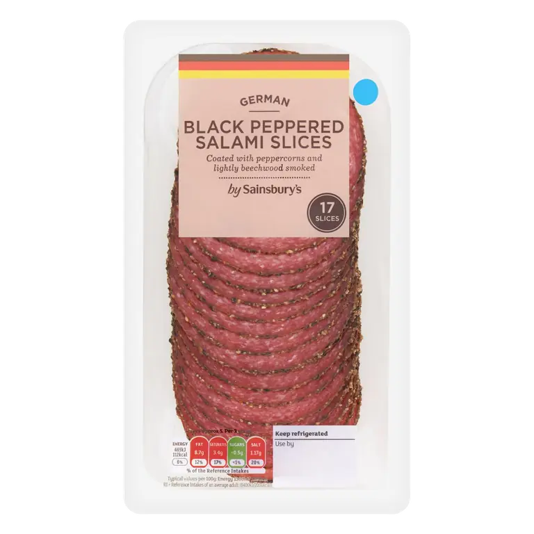 Peppered German Salami Slices x17 170g