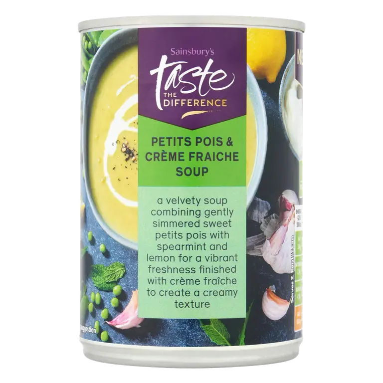 Petits Pois & Creme Fraiche Soup, Taste the Difference 400g