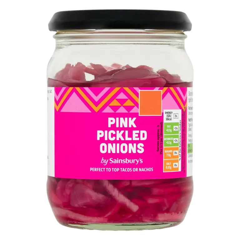 Pink Pickled Onions 340g
