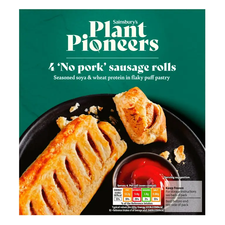 Plant Pioneer No Pork Sausage Rolls 400g