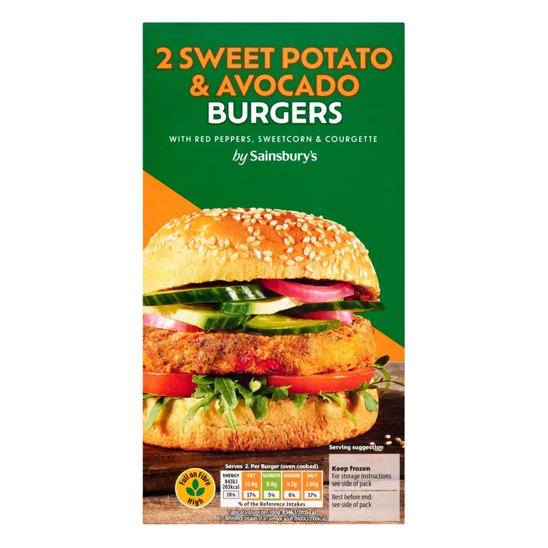 Plant Pioneers Sweet Potato & Avocado Burgers 227g
