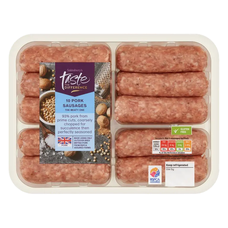 Pork Sausages, Taste the Difference x10 667g