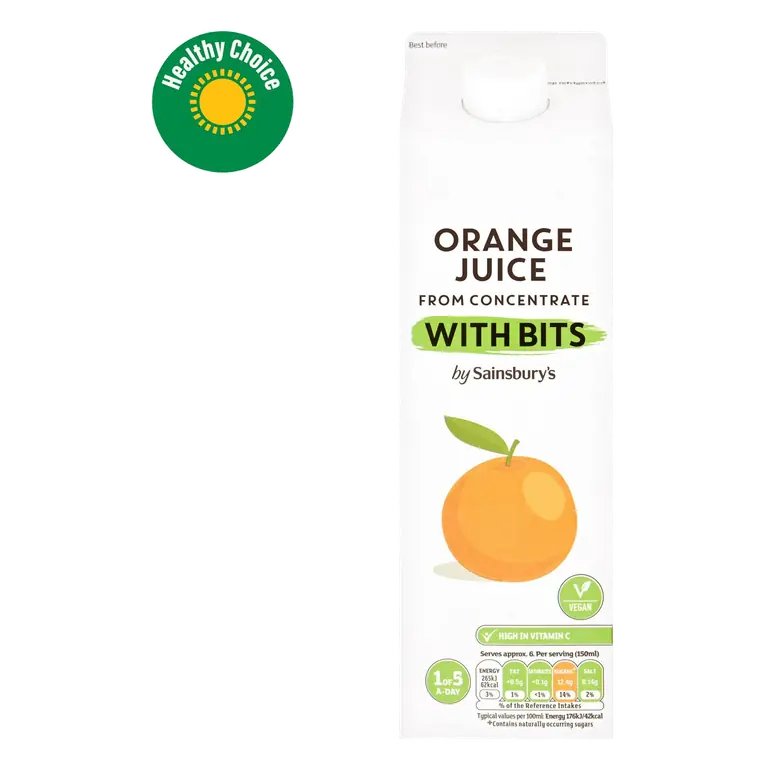 Pure Orange Juice with Juicy Bits 1L