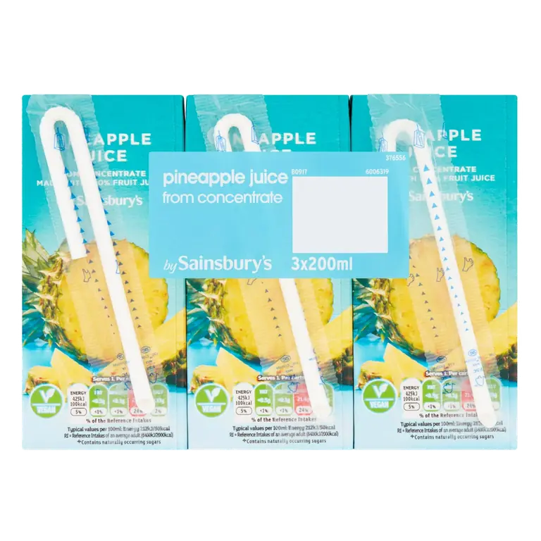 Pure Pineapple Juice 3x200ml
