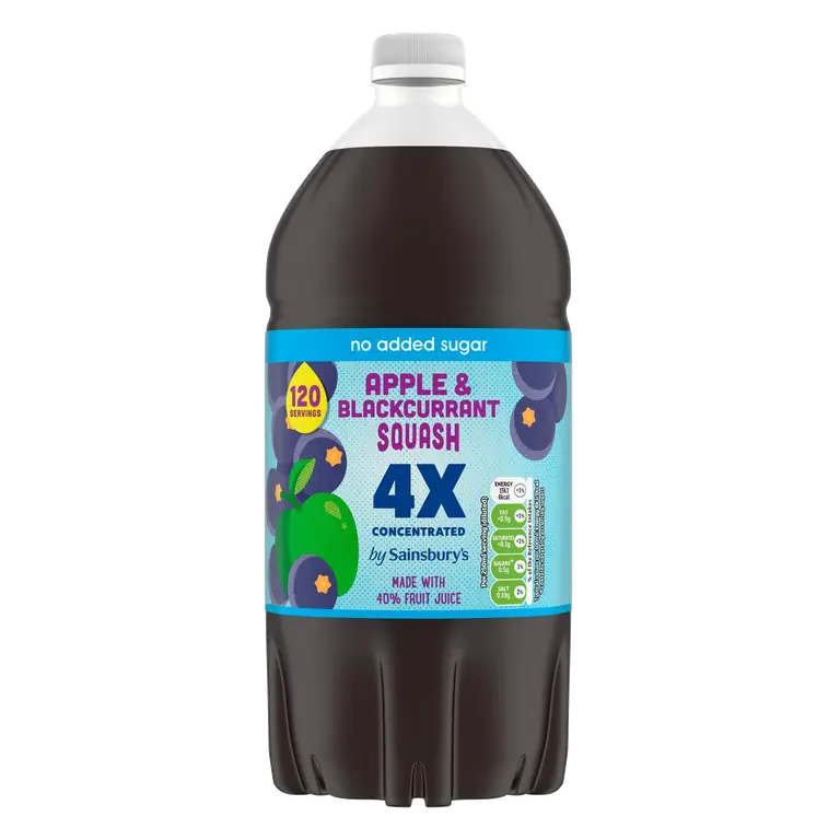 Quadruple Strength Apple & Blackcurrant Squash 1.5L
