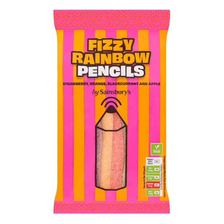 Rainbow Pencil Sweets 160g