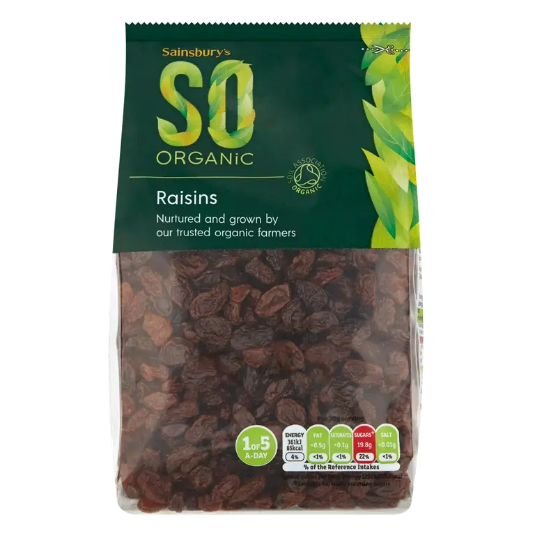 Raisins, SO Organic 500g