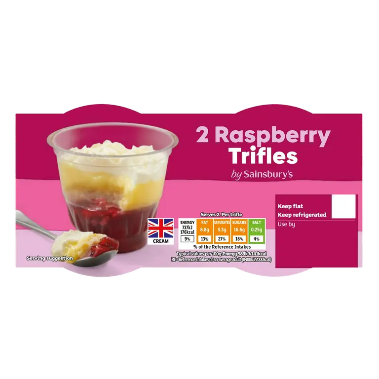 Raspberry Trifles 2 x 125g