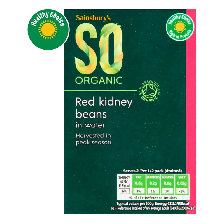 Red Kidney Beans Carton, SO Organic 380g (230g*)