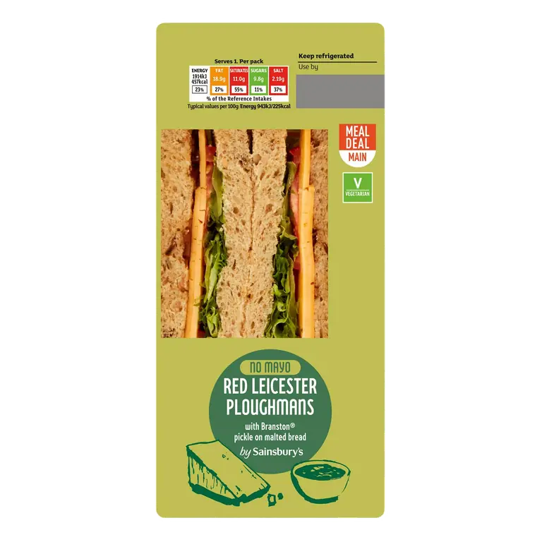 Red Leicester Ploughmans Sandwich
