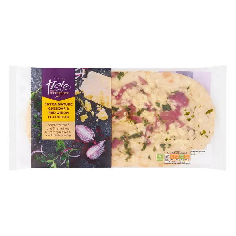 Red Onion & Cheddar Flatbread, Taste the Difference 255g