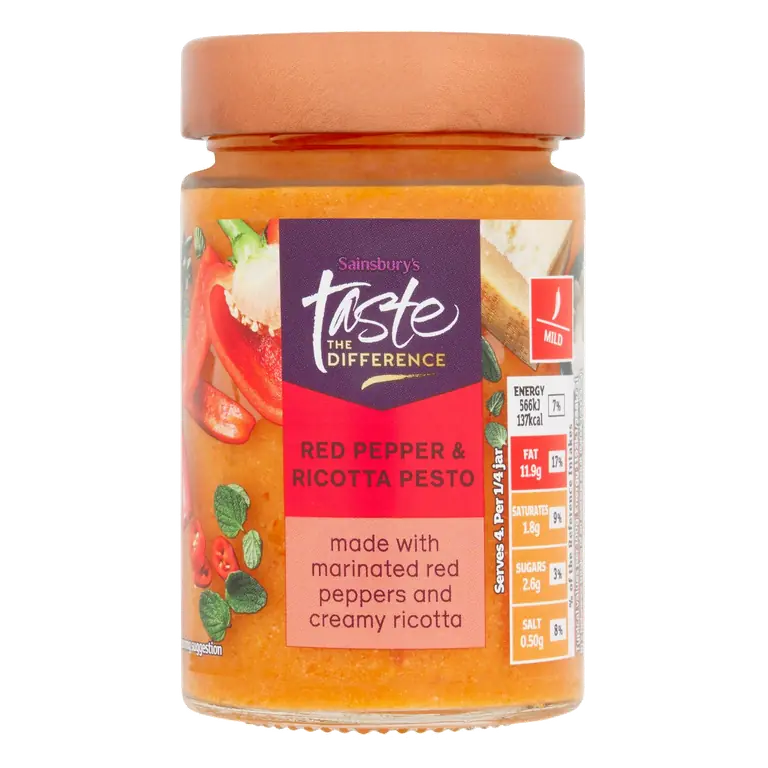 Red Pepper & Ricotta Pesto, Taste the Difference 190g
