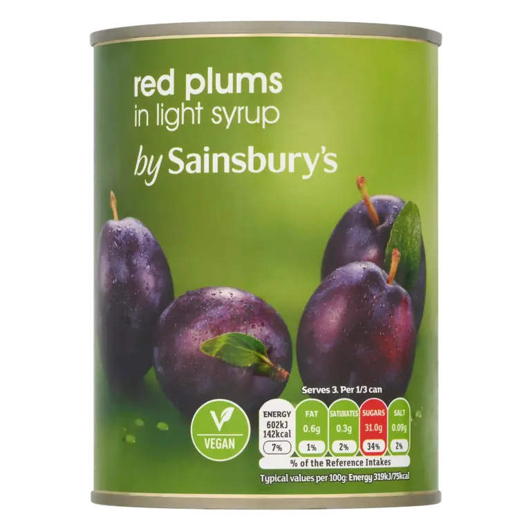 Red Plums in Light Syrup 567g