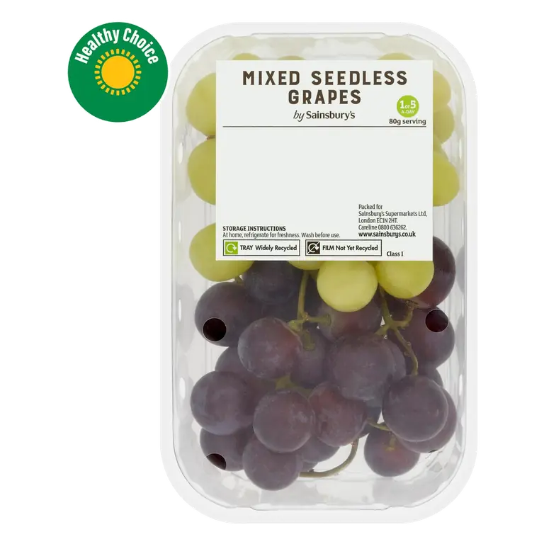 Red & White Seedless Grapes 500g