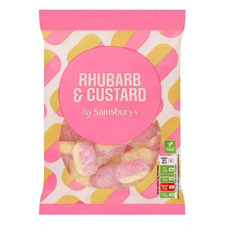 Rhubarb & Custard Sweets 200g