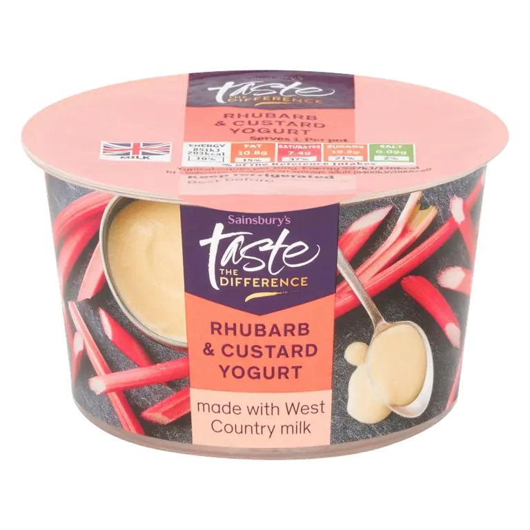 Rhubarb & Custard Yogurt, Summer Edition Taste The Difference 150g