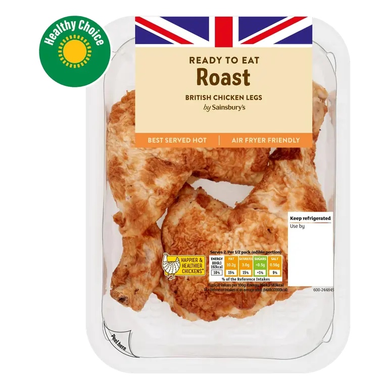 Roast British Cooked Chicken Legs x2 300g