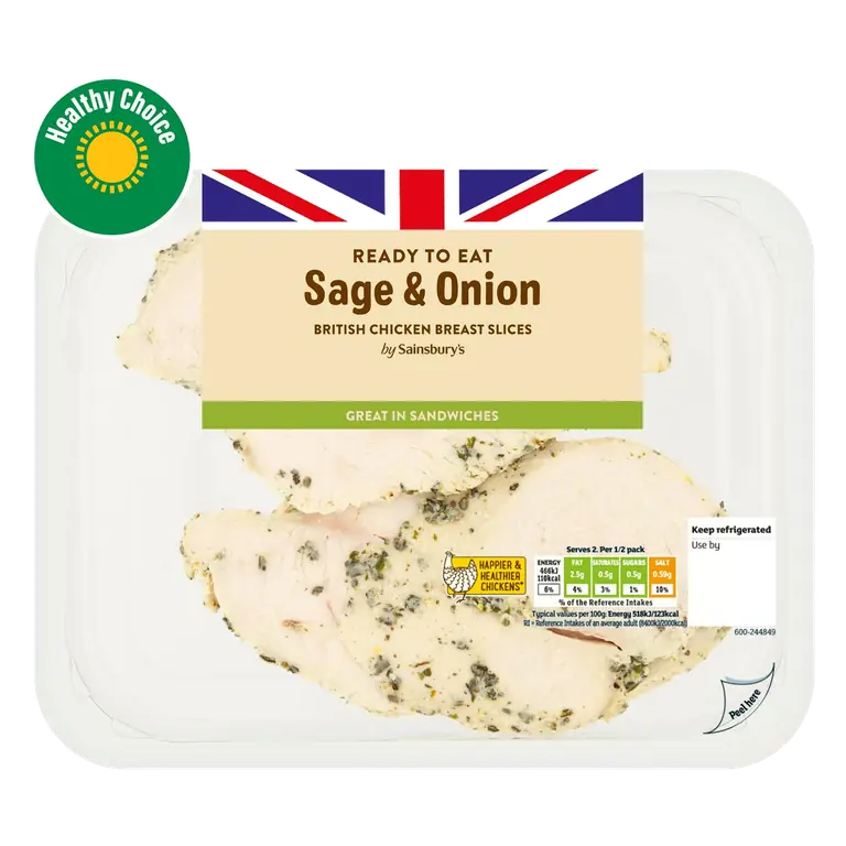 Sage & Onion Cooked British Chicken Breast Slices 180g