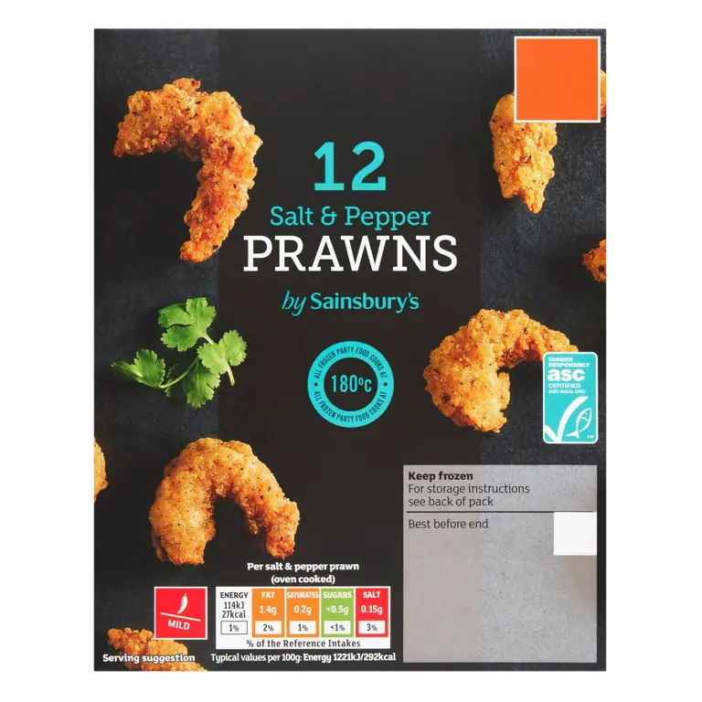 Salt & Pepper Prawns x12 132g