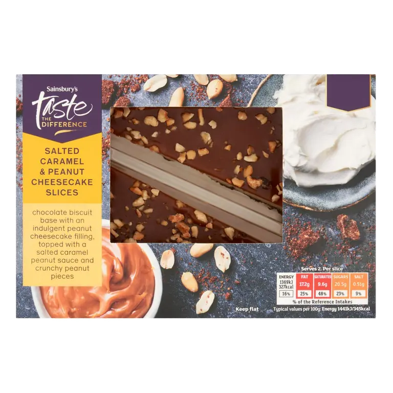 Salted Caramel & Peanut Cheesecake, Taste the Difference 190g