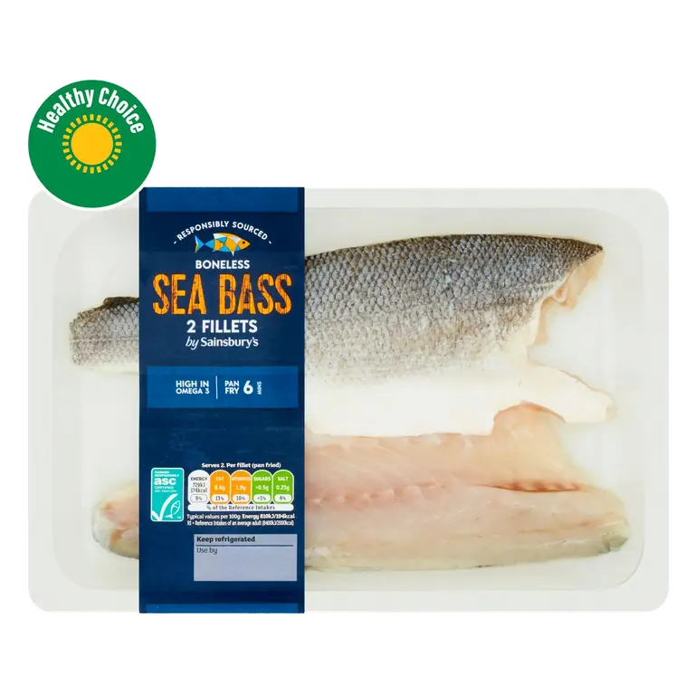 Sea Bass Fillets ASC 180g