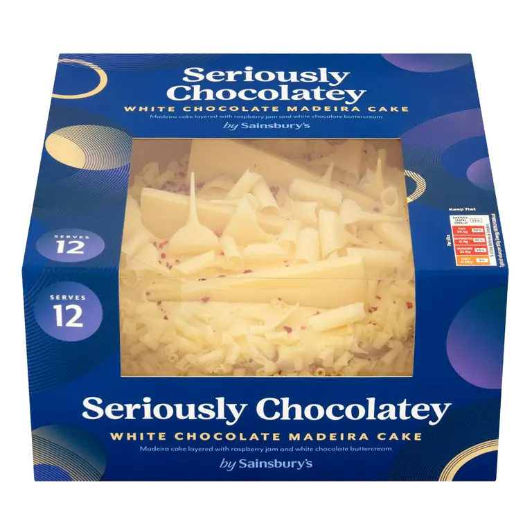 Seriously Chocolatey White Chocolate Madeira Cake 820g (Serves 12)