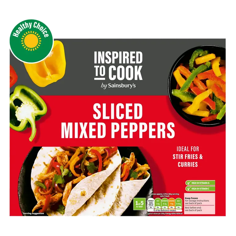 Sliced Mixed Peppers 500g