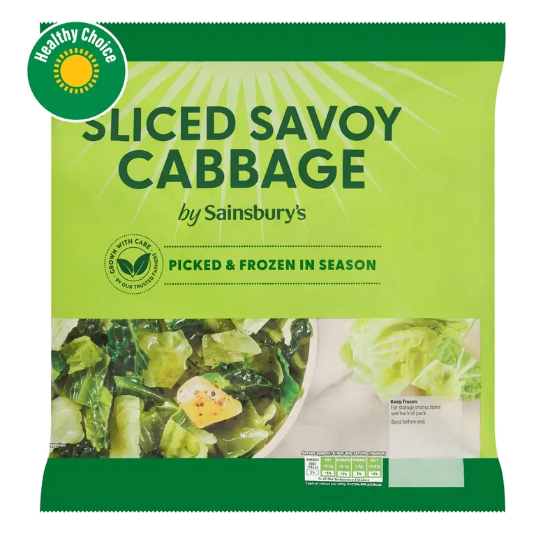 Sliced Savoy Cabbage 500g
