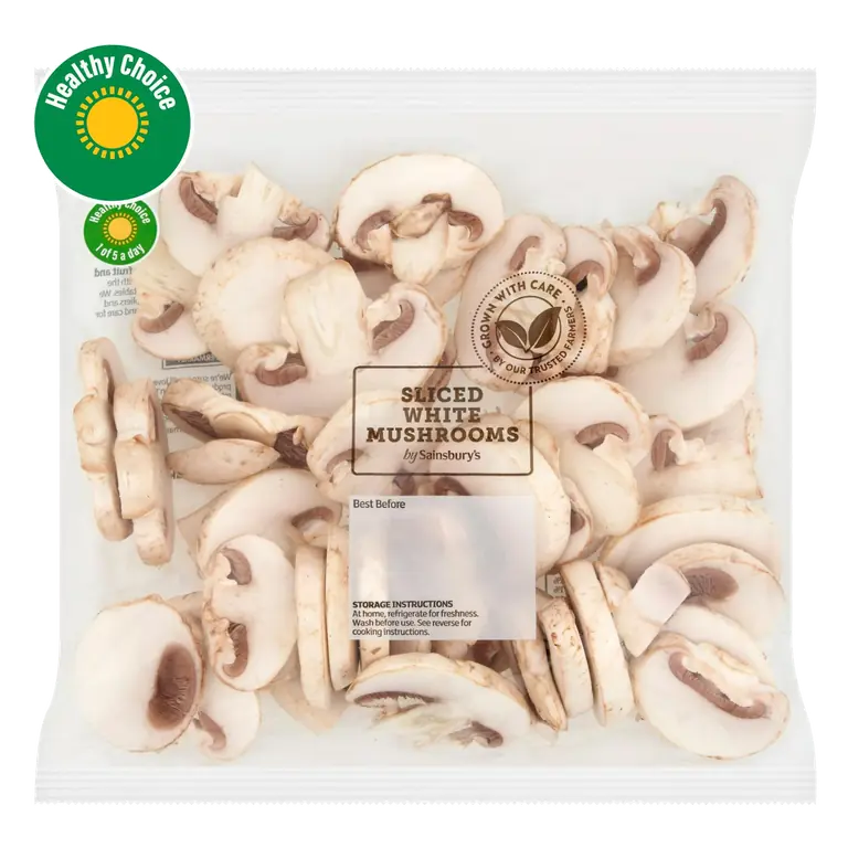 Sliced White Mushrooms 250g