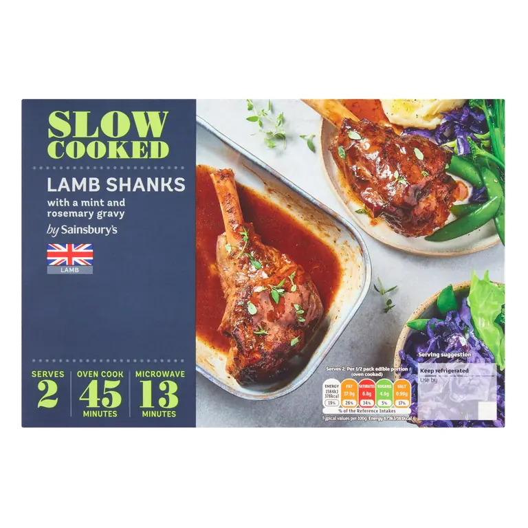 Slow Cook Lamb Shanks with Mint 680g (Serves 2)