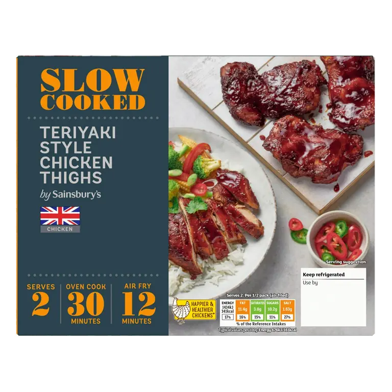Slow Cook Teriyaki British Chicken Thighs 490g (serves 2)