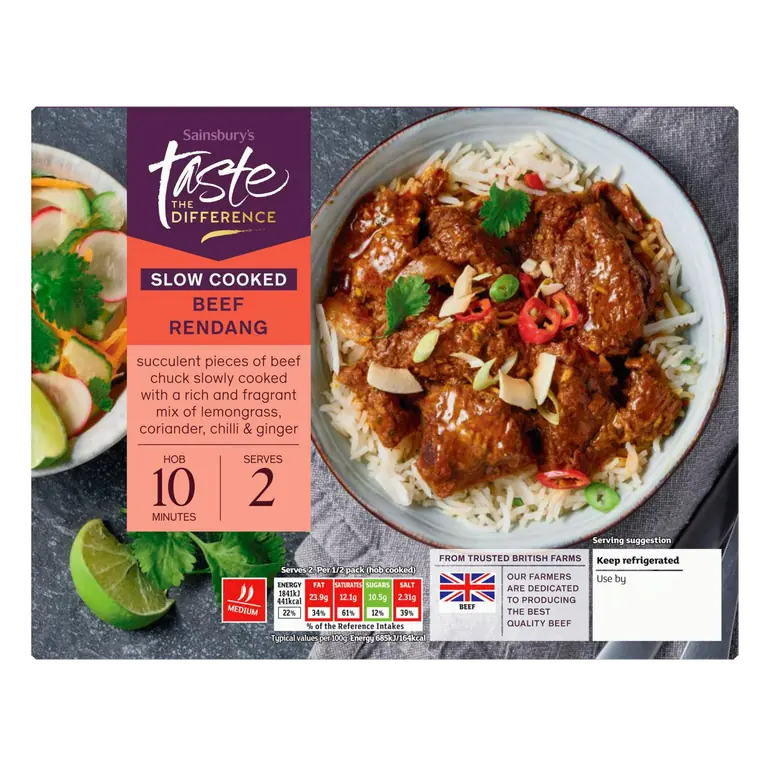 Slow Cooked British Beef Rendang, Taste the Difference 555g (serves 2)