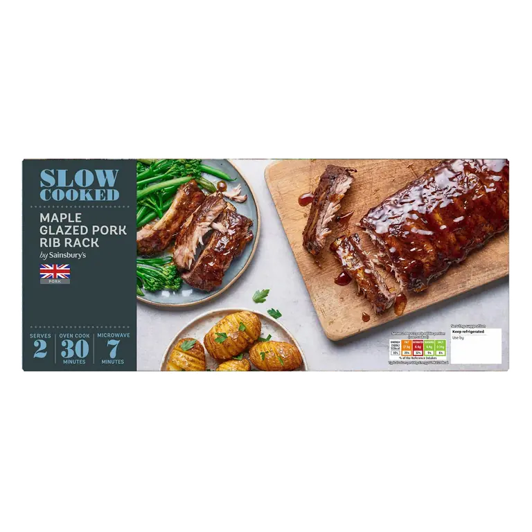 Slow Cooked British Pork Ribs with Maple 610g