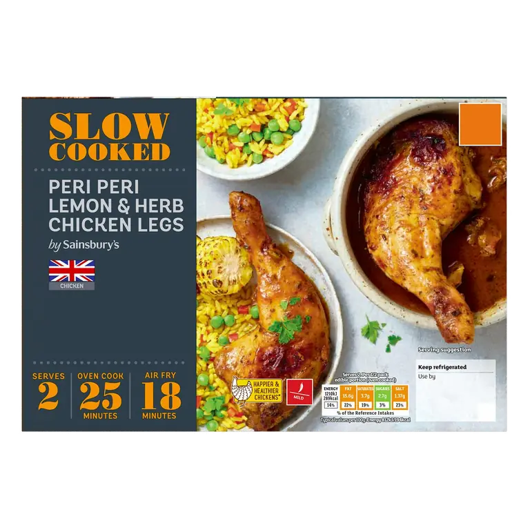 Slow Cooked Peri Peri Lemon & Herb Chicken Legs 510g