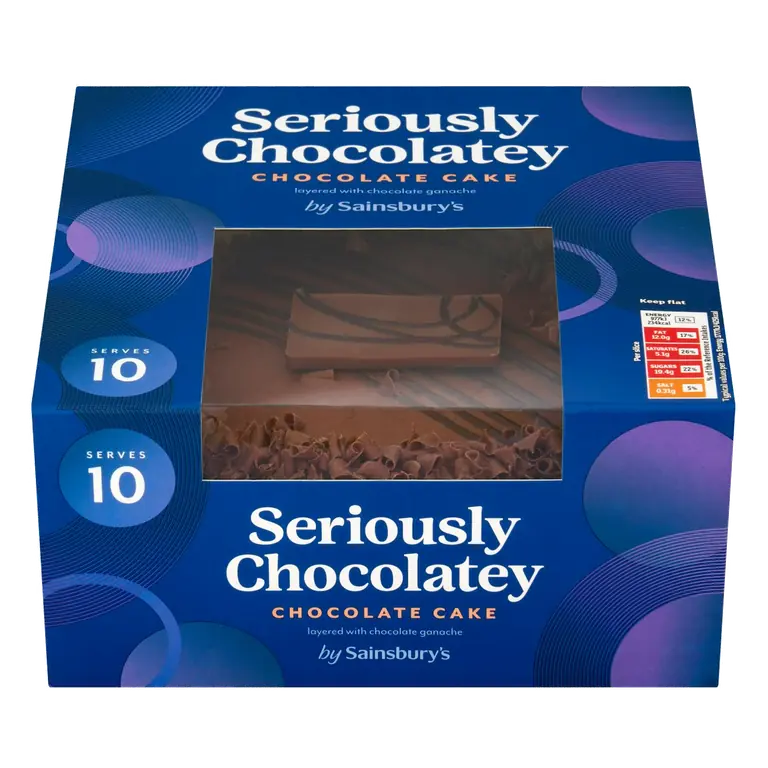 Small Chocolate Birthday Celebration Cake 550g (Serves 10)