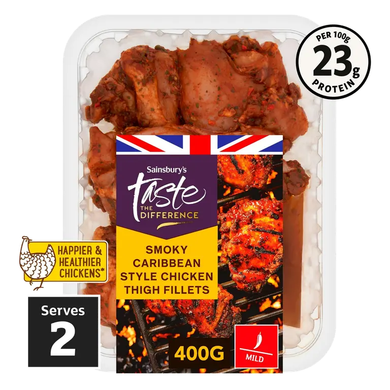 Smoky Caribbean Style Chicken Thigh Fillets, Taste the Difference 400g