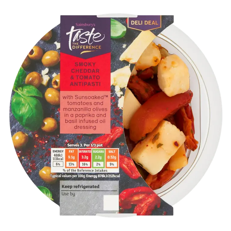 Smoky Cheddar & Tomato Antipasti, Taste the Difference 160g